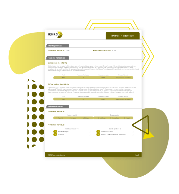 PDF de résultats du test IRMR3